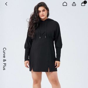Cider | Dresses | Black Hoodie Long Sleeve Dress | Poshmark